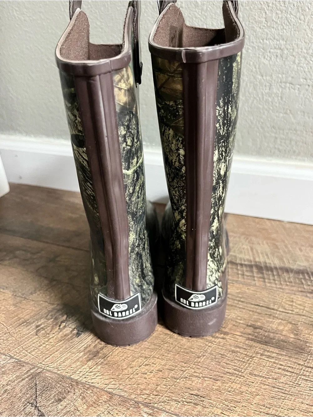dbl barrel 58116-m boys trenton square toe rain boots mossy oak size 3/4